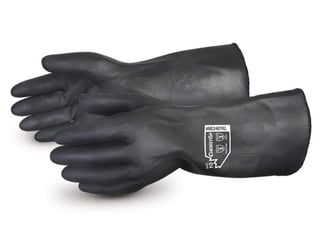 Guantes Superior Glove Chemstop de uso rudo resistentes a Químicos de Neopreno
