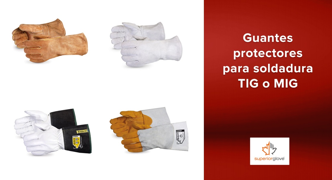 Guantes protectores para soldadura TIG o MIG de Superior Glove