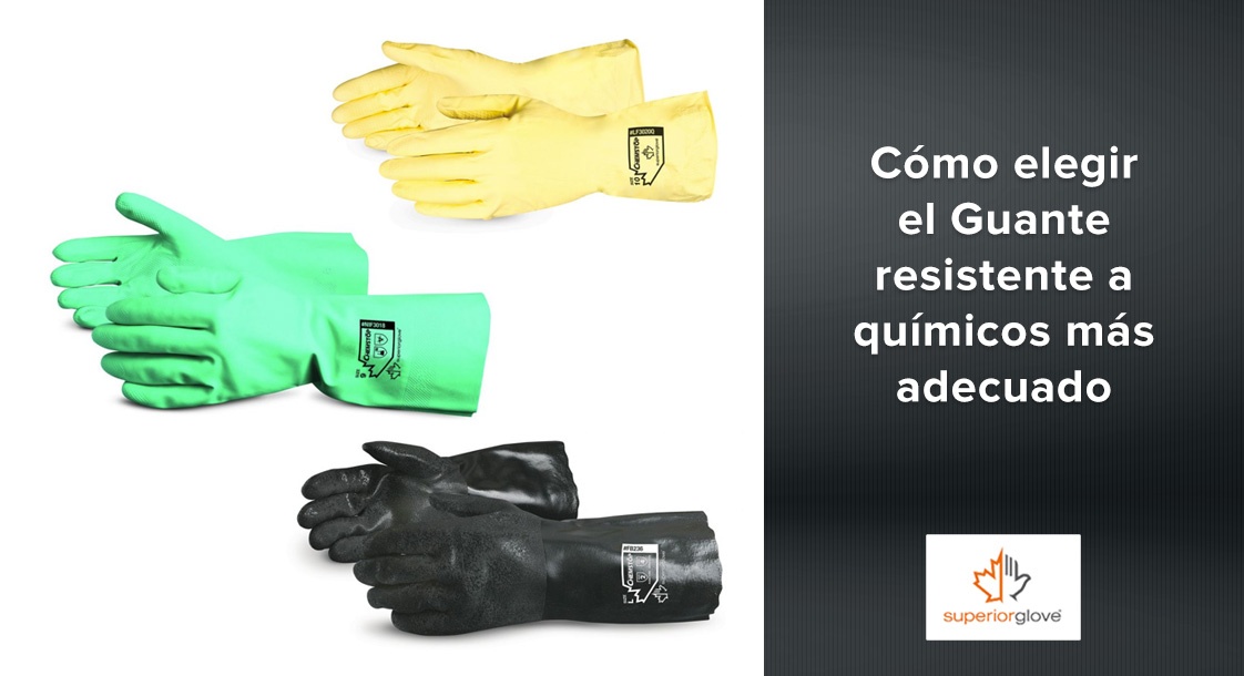 Guantes de látex y manejo de solventes