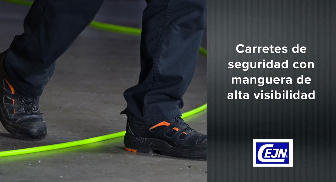 Carretes de seguridad con manguera de alta visibilidad CEJN