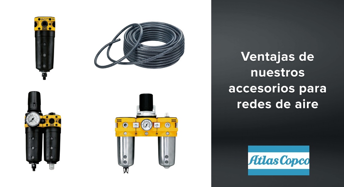 Ventajas de nuestros accesorios para redes de aire Atlas Copco