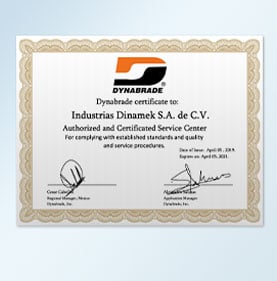 Estamos certificados como Taller Autorizado Dynabrade